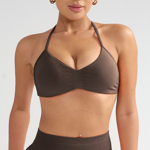 <span class=keywords><strong>Reggiseno</strong></span> Sportivo Halter da Donna Push-Up con Supporto Sottile per la Schiena - Senza <span class=keywords><strong>Ferretto</strong></span>, Anti-Cedimento per Fitness e Yoga, Stile Crop Top con Coppe 3/4 - Product Image 6