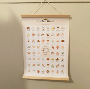 Affiche « <span class=keywords><strong>Mes</strong></span> premières <span class=keywords><strong>fois</strong></span> » de qualité supérieure pour les nouveaux parents, cadeau de fête prénatale, avec support en bois, livraison directe - Product Image 2