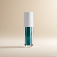 Flacon de lotion sans air en acrylique PP de luxe, métallisé or brillant, rechargeable, personnalisable, pour soins de la peau liquides