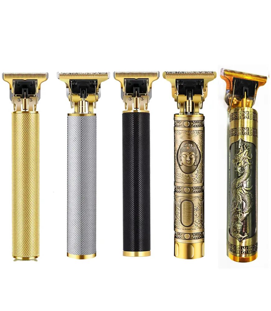 T9 usb rechargeable electric hair salon clippers cordless barber trimmer gold buddha trimmer for man