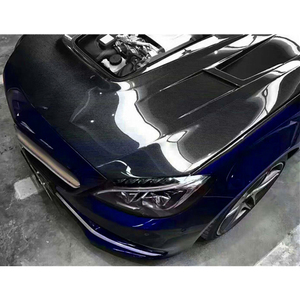 Capó de Motor Negro Transparente de Fibra de Carbono Nuevo 2014-2021 para Benz AMG C63 W205, Instalación con Tornillos, Actualización Retrofit, Ajuste Universal - Product Image 5