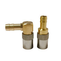 Nickel Plated Brass Quick Straight Coupling Water Connector with 1 2 Inch Hose Barb for Mold Cooling Flow
