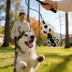 Jouets pour animaux de compagnie officiels de la Coupe du monde <span class=keywords><strong>FIFA</strong></span> 2026, jouets interactifs pour chiens, jouets de poursuite pour chiens, bâton extensible pour chiens pour l'exercice en plein air - Product Image 6