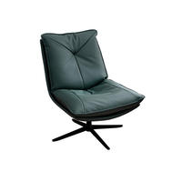 Fauteuil à bascule de bureau en cuir véritable, style moderne et décontracté, robuste et durable, mobilier de maison pour salon et salle de séjour, multi-usages