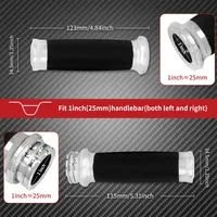 Poignées de guidon de moto MACTIONS 1"25mm non électroniques en aluminium avec revêtement en caoutchouc pour Sportster 883/1200/72/XL