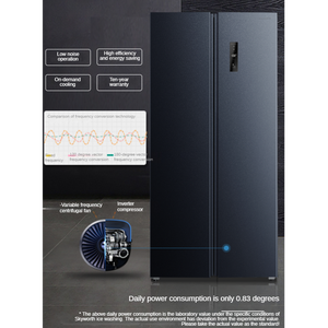 Réfrigérateur-congélateur intelligent à double porte grande capacité, à refroidissement direct, installation portable, vente chaude, OEM usine - Product Image 5