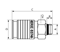 Accouplements rapides automatiques en acier inoxydable AISI 316L avec double arrêt