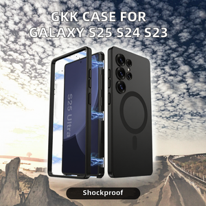 Custodia GKK 2-in-1 con Ricarica Wireless Magnetica per <span class=keywords><strong>Samsung</strong></span> Galaxy S25 S24 S23 Ultra, Ricarica Rapida, Vestibilità Sicura, Realizzata in PC e OPP - Product Image 2