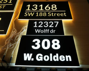 Letreros y Letras Retroiluminadas Digitales para Paredes de Edificios, Personalización de Números para Hoteles y Villas - Product Image 1