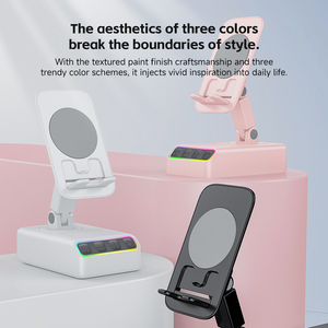 Hot Sale 5-in-1 Wireless Induction Speaker <b>Phone</b> Stand with Power Bank RGB Atmosphere Light - Product Image 5