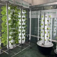 Aeroponics Indoor Hydro ponic Growing Systems Vertikaler Garten turm mit LED-Licht Vertikaler Turm