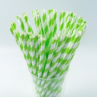 Paille en papier kraft biodégradable standard de différentes couleurs et conceptions adaptées aux boissons chaudes et froides