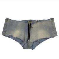 RNSHANGER Jean Femme Mini Short Sexy en Denim pour Femme Pantalon Extensible String Culotte Mignon Tenue de Club Pôle Dance Court