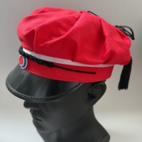 Chapeau de remise de diplôme norvégien personnalisé Russehue rouge avec long pompon, casquette traditionnelle à visière pour lycéen