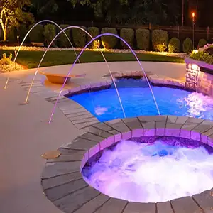 Großhandel Set Kleiner Pool Led Springen Fließender Pool Laminar Jets Wasser brunnen Für Gartenhof