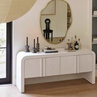 Buffet en bois multifonctionnel de style français léger et luxueux pour salon, entrée, couloir et utilisation murale