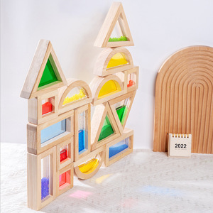 Sensory Building <b>Blocks</b> Rainbow Quicksand Building <b>Blocks</b> Toys Children's Educational Early Education <b>Wooden</b> Toys - Product Image 6