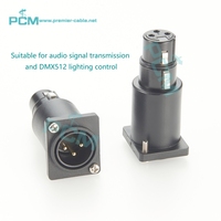 Adaptateur de montage sur châssis XLR mâle à femelle 3 broches série D compatible Neutrik NA3FDM NA3MDF pour mélangeur audio DMX