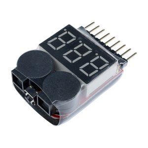 1-8S Lipo Li-ion Fe Battery Voltage 2IN1 Indicator <strong>Tester</strong> Low Voltage Buzzer Alarm For RC Car Boat LED 3.7-30V Dual Speaker - Product Image 5