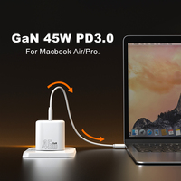 Nouveau chargeur USB-C 45W pour iPhone 18, charge rapide, adaptateur de chargeur de téléphone portable de type C, mini chargeur PD GaN 45W pour Samsung Macbook