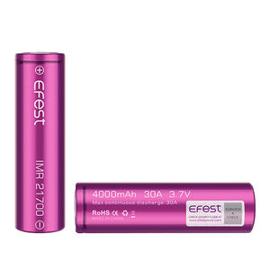 Güneş enerjisi depolama sistemleri gerçek kapasite Efest 21700 4000mah 30A lityum iyon piller hücreleri - Product Image 4