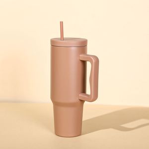 Gobelet de voyage isotherme 40oz H4.0 avec poignée, couvercle, paille et base antidérapante – Conception personnalisée OEM/ODM - Product Image 4