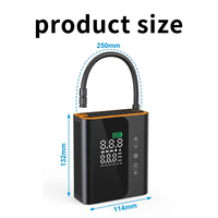 Gonfleur de pneus portable 12V avec manomètre numérique, pompe à air monocylindre pour pneus de 17 pouces