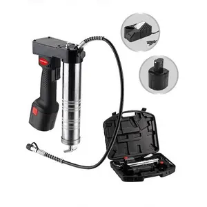 Cordless Grease Pomp 14.4V Oplaadbare Lucht Vetspuit Door Batterij-aangedreven Hoge Druk Motor Vetpomp Pistool