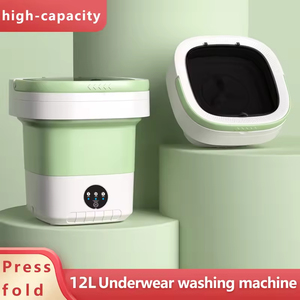 Mini Lavadora Eléctrica Plegable de 12L con Tres Velocidades Ajustables para Ropa Interior y Calcetines, para Uso en el Hogar o Hotel, Estado: Nuevo - Product Image 2