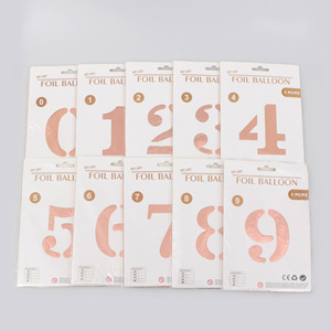 Globos de Papel <span class=keywords><strong>con</strong></span> Número del 0 al 9 de 40 Pulgadas <span class=keywords><strong>con</strong></span> Lámina de Aluminio - Venta al por Mayor Tamaño Extra Grande - Product Image 1