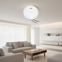 Système d'alarme photoélectrique intelligent Anka Smart Fire Security Hub, alimenté par courant alternatif, détecteur de sécurité incendie autonome portable, 60 m²