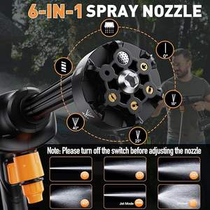 Pistola de Agua Eléctrica para Auto de 200 Bares, Lavadora de Alta Presión sin Escobillas, 3 Velocidades, Pistola de Agua para Jardín y Lavado de Autos - Product Image 3