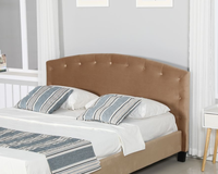 Lit rembourré moderne sur mesure au design enveloppant, cadre de lit en tissu doux, taille ajustable, cadre épais et ajusté