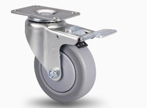 <span class=keywords><strong>3</strong></span> Zoll TPR Thermoplast Gummi gehäuse Lenkrad 100kg Tragfähigkeit Geräuschlose Bremse Nicht markierende OEM-Platten rollen - Product Image 6