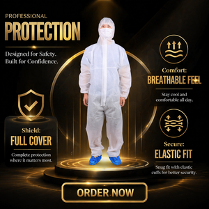 Overol <span class=keywords><strong>de</strong></span> <span class=keywords><strong>Trabajo</strong></span> Desechable <span class=keywords><strong>de</strong></span> Rayón a Prueba <span class=keywords><strong>de</strong></span> Polvo, Ropa Protectora <span class=keywords><strong>de</strong></span> una Pieza con Capucha - Product Image 4