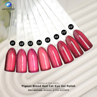 Vernis à ongles gel œil de chat rouge sang de pigeon 15 ml sans HEMA ni TPO, vernis à ongles gel magnétique coloré rouge pailleté, vernis à ongles gel œil de chat magnétique brillant