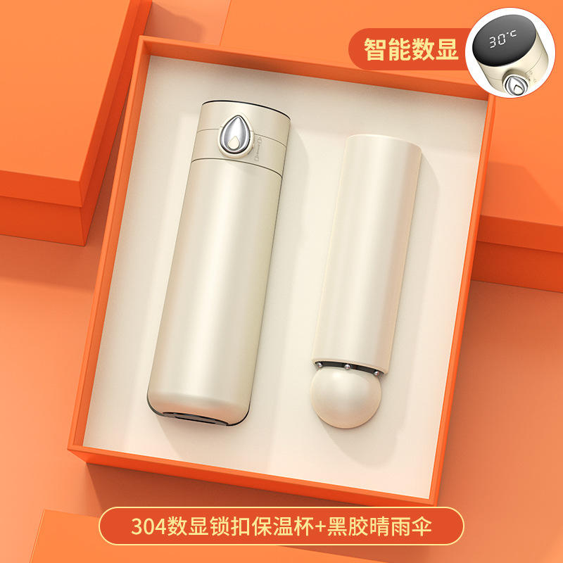 Coffret cadeau parapluie en forme de goutte d'eau blanche No.3