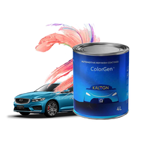 Pintura para Automóviles 1K Basecoat, Color Plateado Cristal Metálico de Alto Brillo, Exportador de Pintura Automotriz, Pintura Negra Sólida para Automóviles