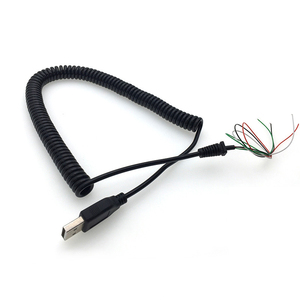 สายชาร์จ USB แบบสปริง สายดาต้า สายชาร์จในรถยนต์ สายเสียงแบบยืดหดได้ สายถักป้องกันสัญญาณรบกวน สายต่อ PVC - Product Image 4