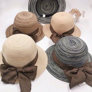 Straw Wide Brim Sun <b>Hat</b> with Bow Breathable Summer Beach <b>Hat</b> <b>for</b> Women - Product Image 3
