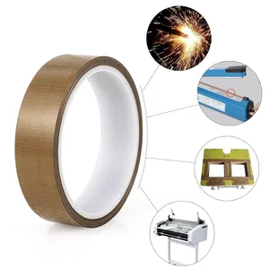 Cintas de Tela de Vidrio PTFE Multitamaño LBX de 1/2'', 3/4'', 1'', 2'', <span class=keywords><strong>33</strong></span> pies, 0.18mm, Cinta Adhesiva de Fibra de Vidrio PTFE para Alta Temperatura - Product Image 5