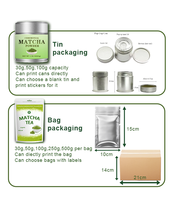 Boîtes de matcha en gros 30g, marque privée, poudre de thé vert matcha instantané de qualité cérémoniale, boîte de matcha 30g
