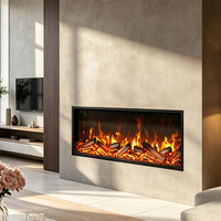 Cheminée électrique décorative élégante, simulation de flamme 3D réaliste, lumière LED multicolore, sûre pour une utilisation intérieure à la maison et à usage commercial