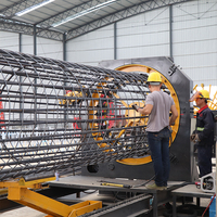 Machine automatique haute efficacité pour la fabrication de cages à armatures en acier avec centre d'usinage et tour, faible empreinte, prix usine