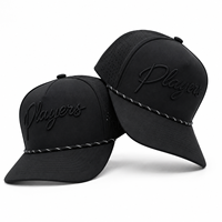 Casquette de golf brodée cinq panneaux en maille trucker avec fermeture snapback, logo personnalisé, OEM, faible MOQ, légère, protection UV, sport, unisexe