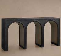 Table d'entrée en bois au design moderne et luxueux, table console en bois