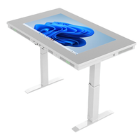 Table tactile interactive à levage automatique de 43 pouces avec 20 points de contact et Android 14 multilingue pour l'éducation des enfants et le travail en groupe