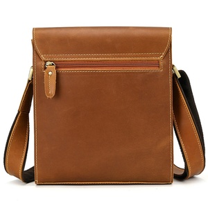 Men's Genuine Leather Vintage Style Waterproof Crossbody Shoulder Crazy Horse iPad Bag with Candy Pattern 12inch-Exclusively - Product Image 3