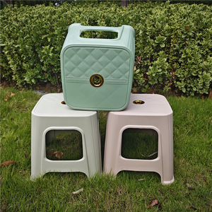<b>Plastic</b> <b>Stool</b> Small Square Thickened Child Use White Polypropylene Injection Molding - Product Image 1