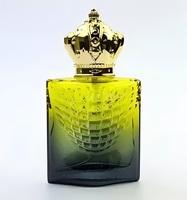Flacon de parfum de luxe en verre vide de 30 ml, coloré, avec bouchon à vis et impression sérigraphiée, forme plate, pour vaporisateur de parfum et diffuseur à bâtonnets